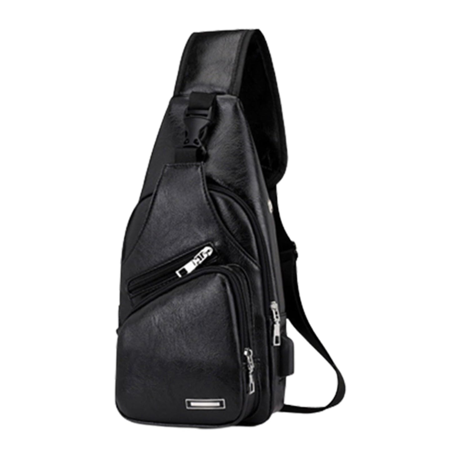 Crossbody Sling Bag for Women & Men, Sling Backpack with Earphone Port, Lightweight Shoulder Chest Bag for Hiking, Travel