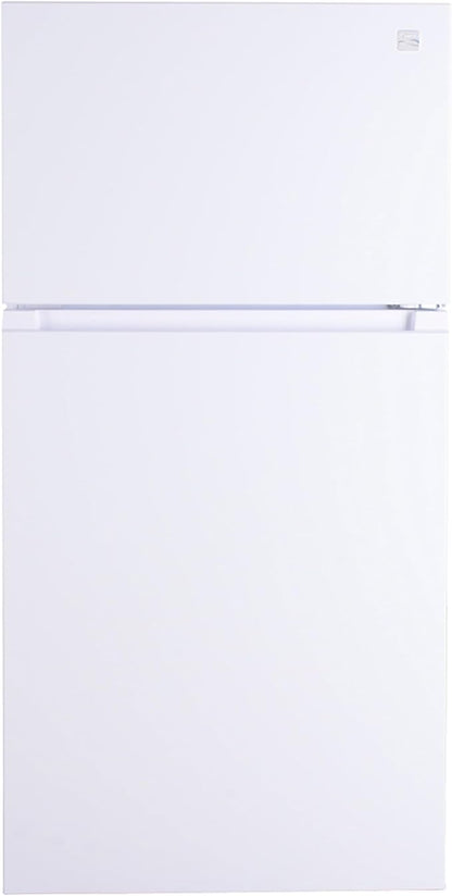 Kenmore 33 in. 20.4 cu. ft Capacity Refrigerator/Freezer with Full-Width Adjustable Glass Shelving, Humidity Control Crispers, Ice Maker, ENERGY STAR Certified, White