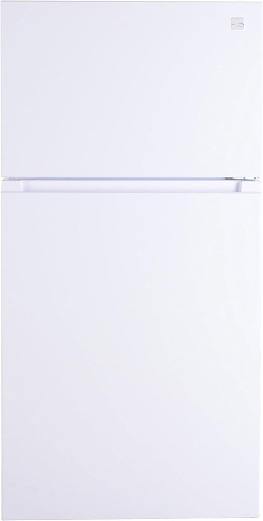 Kenmore 33 in. 20.4 cu. ft Capacity Refrigerator/Freezer with Full-Width Adjustable Glass Shelving, Humidity Control Crispers, Ice Maker, ENERGY STAR Certified, White