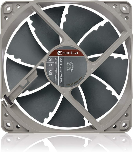 Noctua NF-P12 redux-1700 PWM, High Performance Cooling Fan, 4-Pin, 1700 RPM (120mm, Grey)