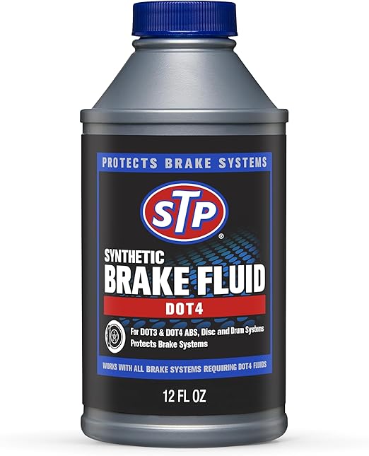 STP Synthetic Brake Fluid, Dot 4 Brake Fluid Protects Brake Systems, ABS, Disc and Drum Systems, 12 Oz, STP