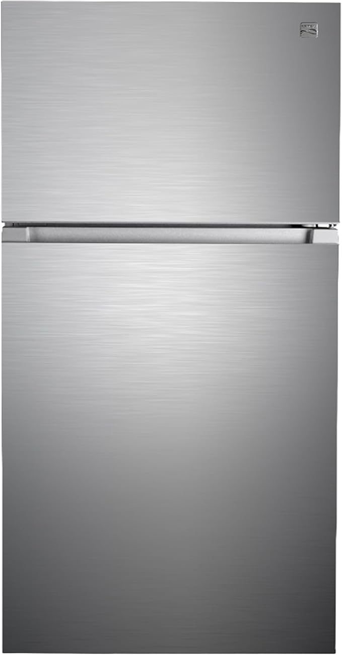 Kenmore 33 in. 20.4 cu. ft Capacity Refrigerator/Freezer with Full-Width Adjustable Glass Shelving, Humidity Control Crispers, Ice Maker, ENERGY STAR Certified, White