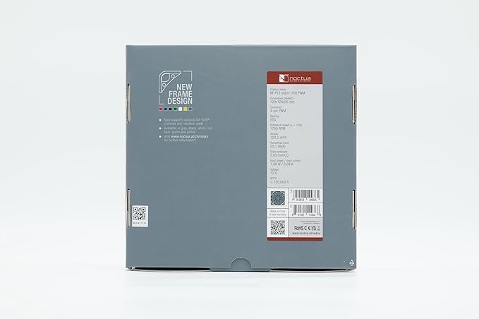 Noctua NF-P12 redux-1700 PWM, High Performance Cooling Fan, 4-Pin, 1700 RPM (120mm, Grey)