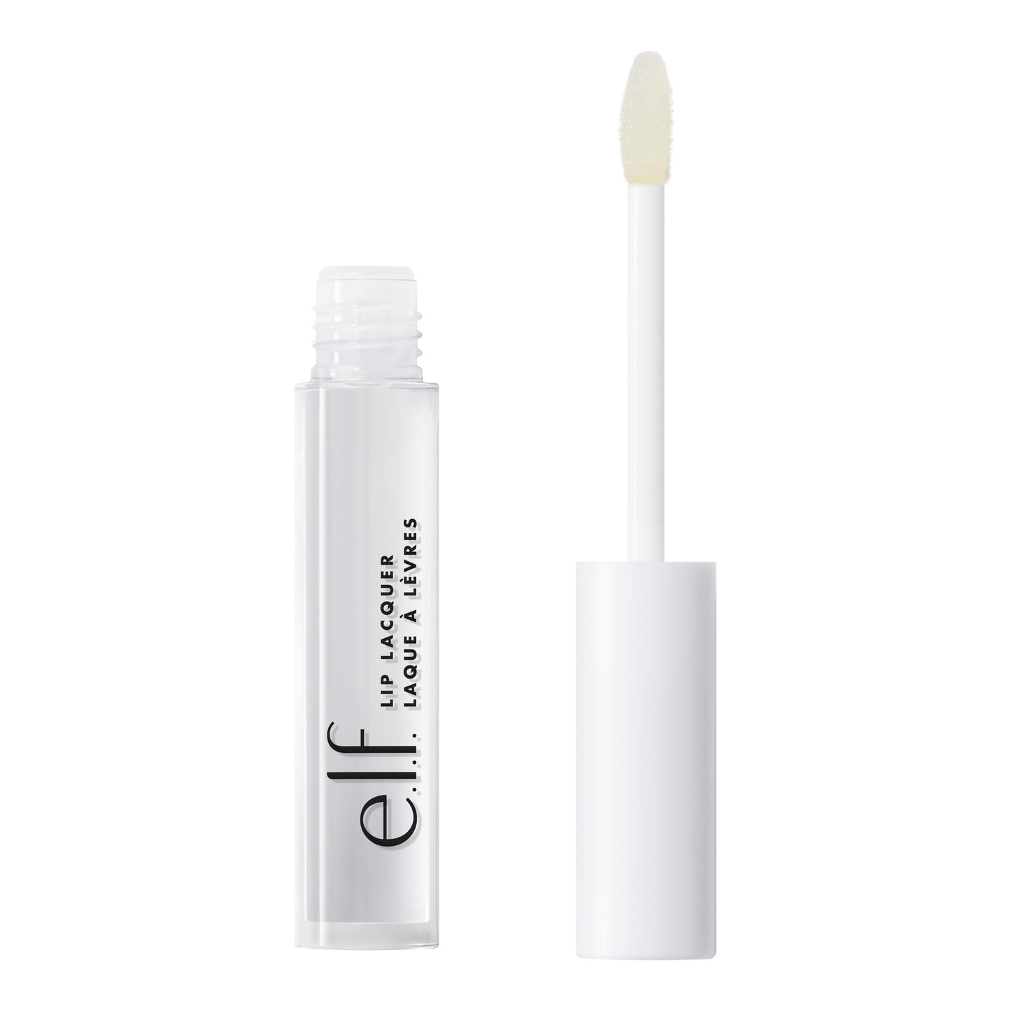 e.l.f. Lip Lacquer, Nourishing, Non-Sticky Ultra-Shine Lip Gloss With Sheer Color, Infused With Vitamins A & E, Vegan & Cruelty-Free, Whisper Pink