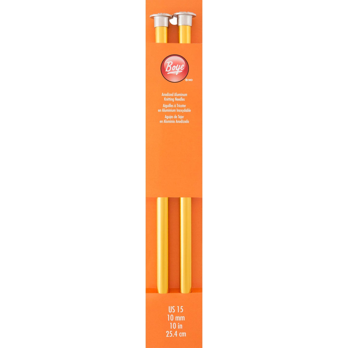 Boye 3216327007M Aluminum Straight Knitting Needles Set, US Size 7, 10" L, 2pcs