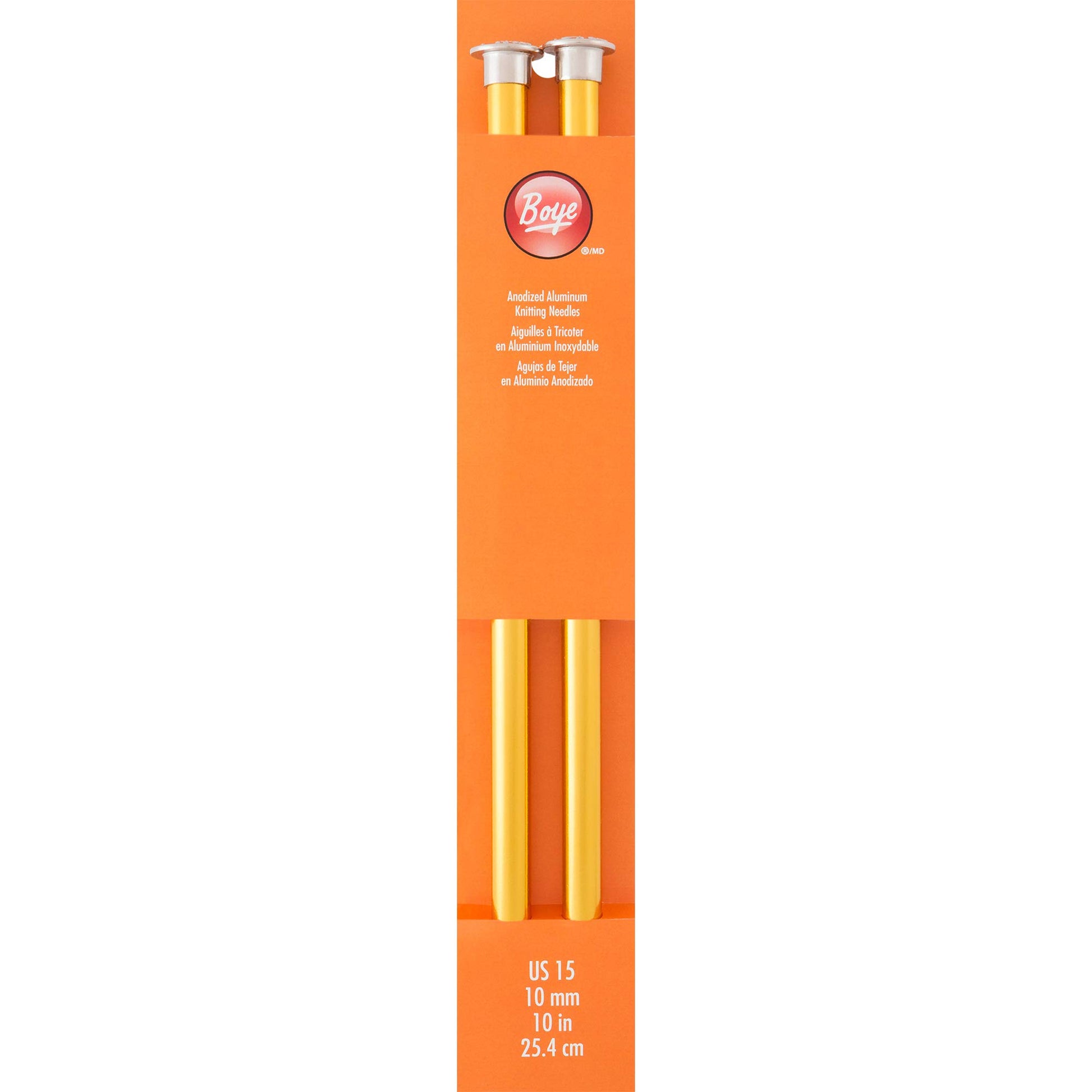 Boye 3216327007M Aluminum Straight Knitting Needles Set, US Size 7, 10" L, 2pcs