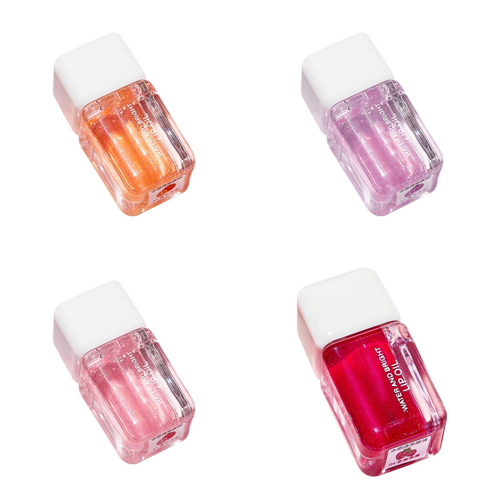 Teen Make up Basket Hydrating Lip Gel Vitamin E Clear Rosehip Oil Bubble Gum Cherry Strawberry Lip Filler Hydrating Cute Makeup Stuff