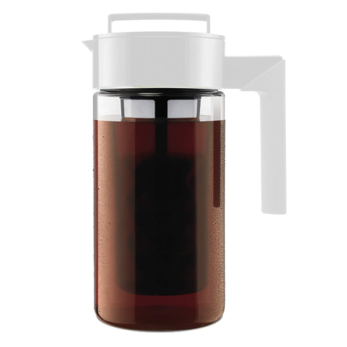 Takeya Tritan Cold Brew Coffee Maker - Airtight Pitcher with Leak-Free Lid - BPA-Free Cold Brew Maker with Silicone Handle - Dishwasher-Safe Pitcher for Homemade Cold Brew - 2 Quart, Black
