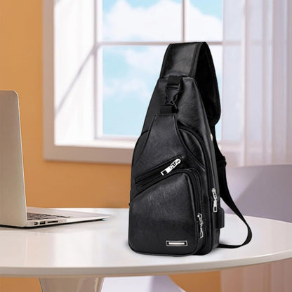 Crossbody Sling Bag for Women & Men, Sling Backpack with Earphone Port, Lightweight Shoulder Chest Bag for Hiking, Travel
