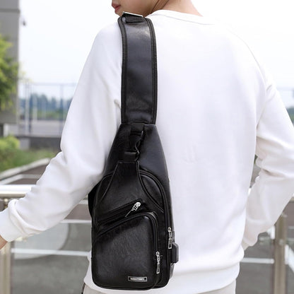 Crossbody Sling Bag for Women & Men, Sling Backpack with Earphone Port, Lightweight Shoulder Chest Bag for Hiking, Travel