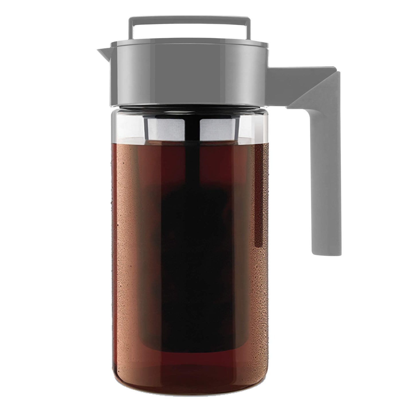 Takeya Tritan Cold Brew Coffee Maker - Airtight Pitcher with Leak-Free Lid - BPA-Free Cold Brew Maker with Silicone Handle - Dishwasher-Safe Pitcher for Homemade Cold Brew - 2 Quart, Black