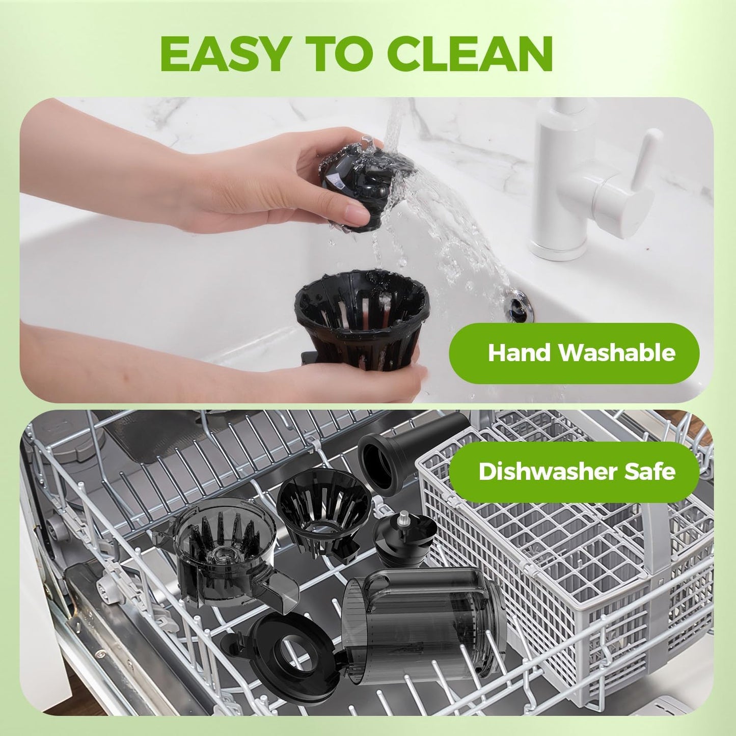 Juicer Machines, Cold Press Juicer Fit Whole Fruits and Vegetables, Slow Masticating Juicers with Wide Feed Chute, High Juice Yield, BPA Free