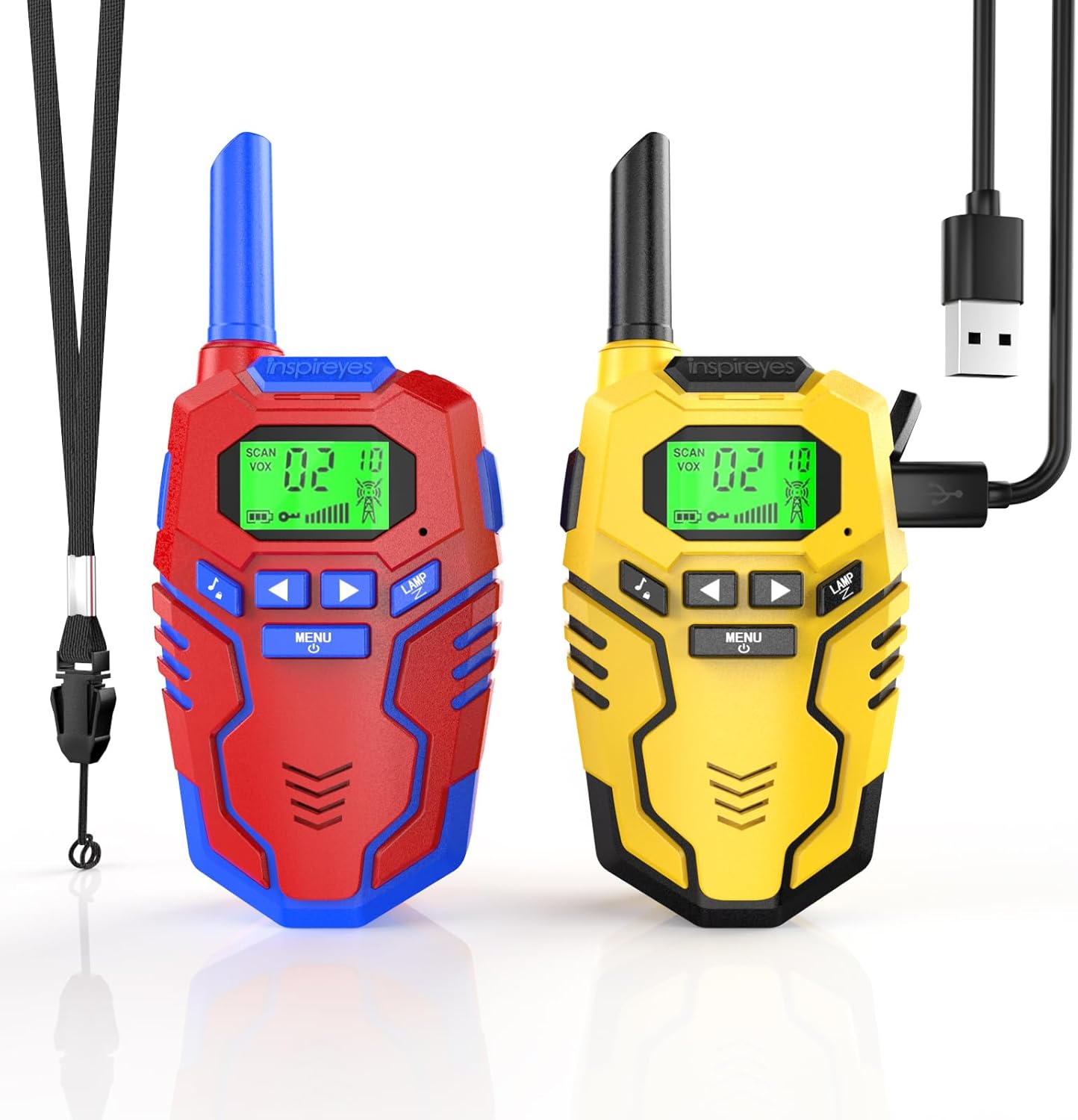 Walkie Talkies for Kids Rechargeable,Toys for Boys and Girls Ages 3-12, 4 Pack Long Range 2-Way Radios, Birthday Gifts,Christmas Stockings, Outdoor Play, Family Games, Hiking Camping Gear