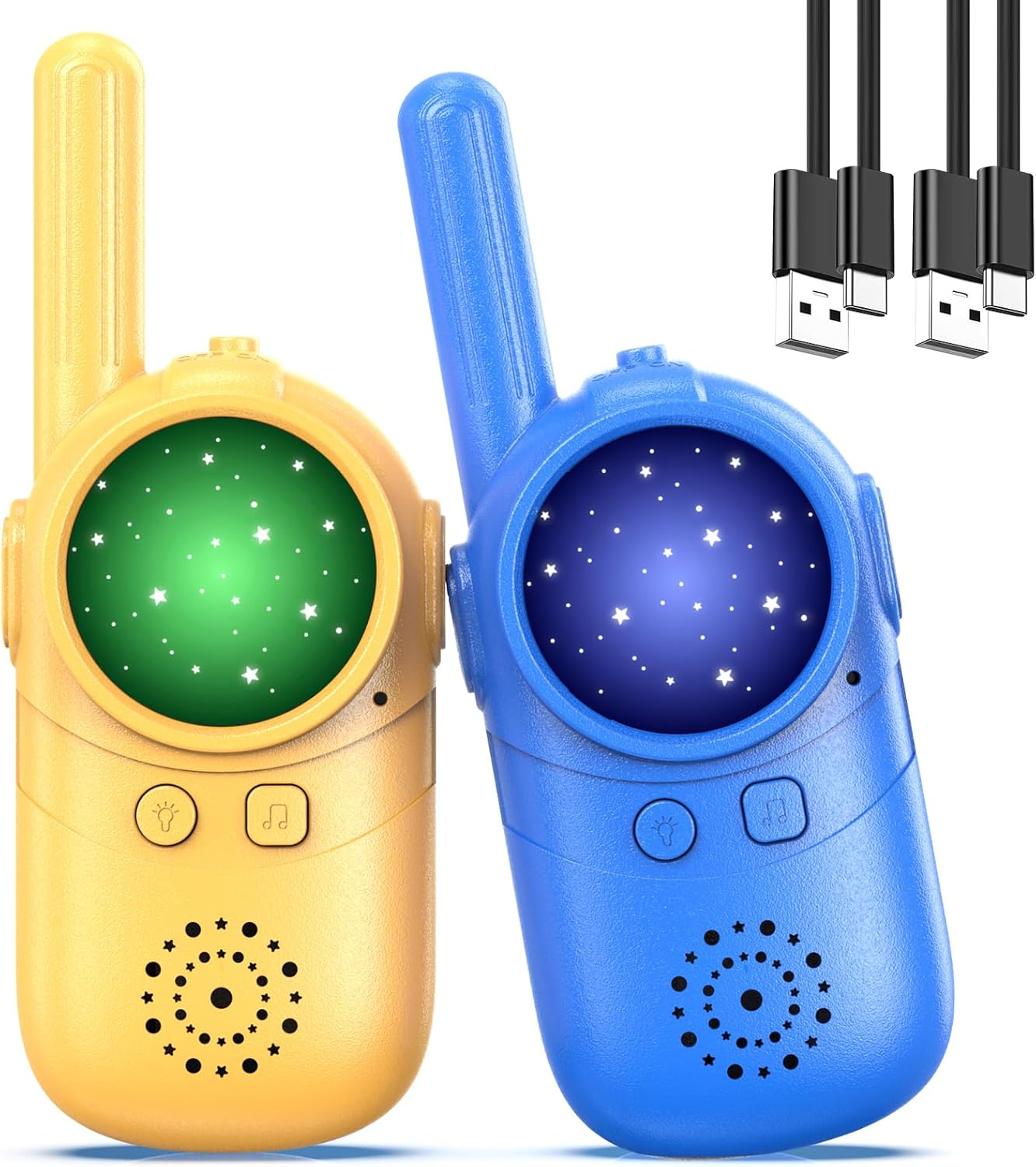 Walkie Talkies for Kids Rechargeable,Toys for Boys and Girls Ages 3-12, 4 Pack Long Range 2-Way Radios, Birthday Gifts,Christmas Stockings, Outdoor Play, Family Games, Hiking Camping Gear