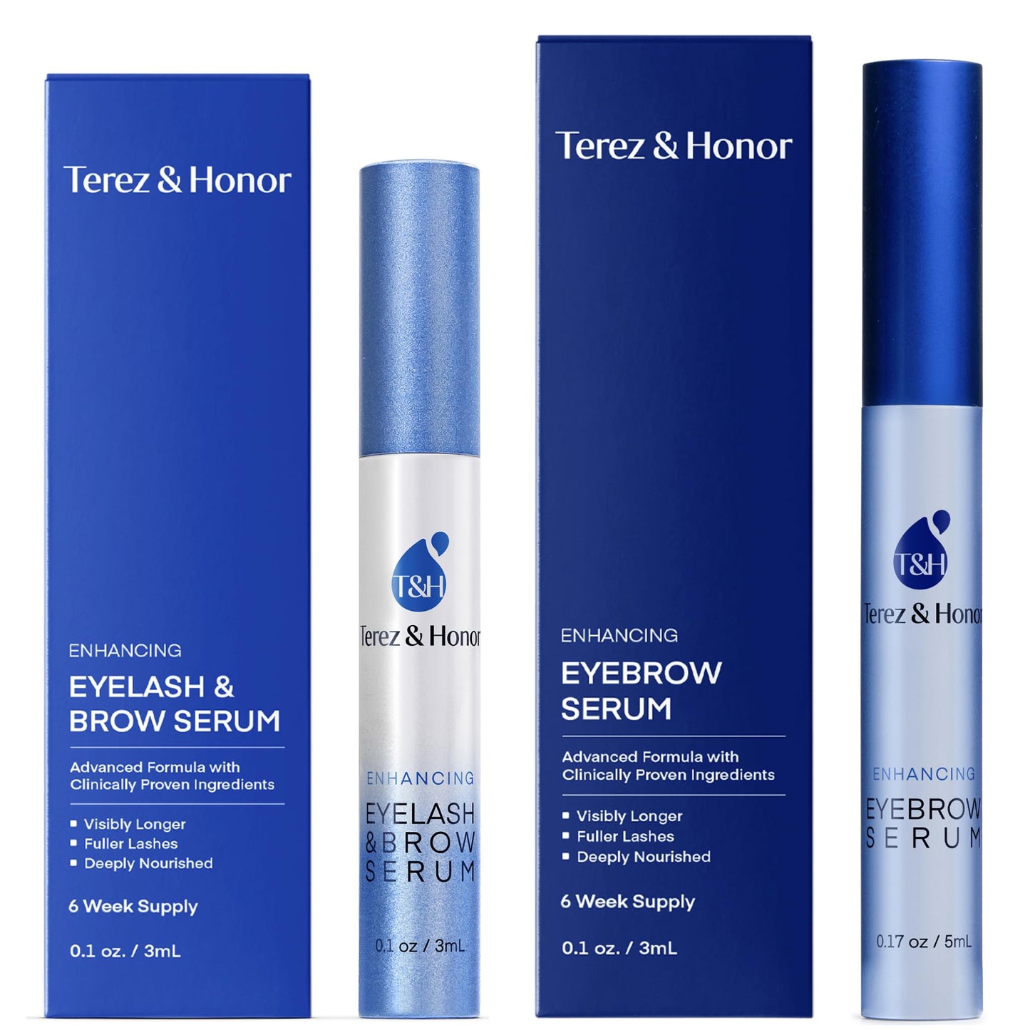 Advanced Eyelash Serum for Thicker, Longer Eyelashes and Eyebrows - Grow Luscious Lashes with Brow Enhancer (3mL)