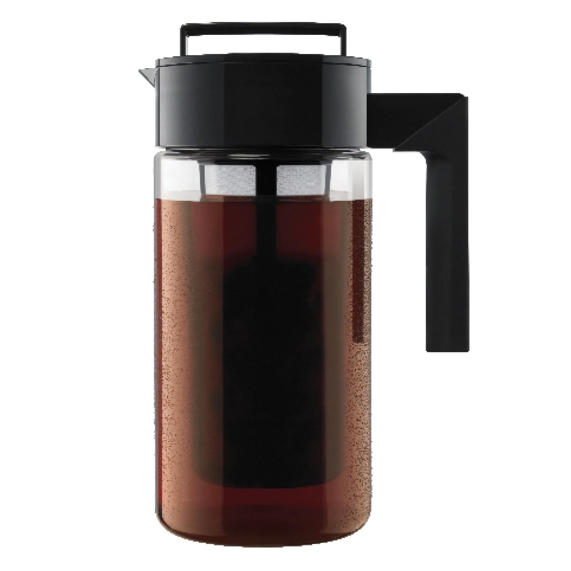Takeya Tritan Cold Brew Coffee Maker - Airtight Pitcher with Leak-Free Lid - BPA-Free Cold Brew Maker with Silicone Handle - Dishwasher-Safe Pitcher for Homemade Cold Brew - 2 Quart, Black
