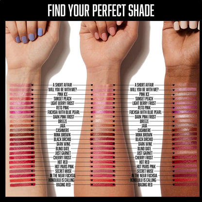 wet n wild Silk Finish Lipstick, Hydrating Rich Buildable Lip Color, Formulated with Vitamins A,E, & Macadamia for Ultimate Hydration, Cruelty-Free & Vegan - Blind Date
