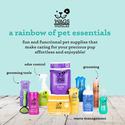 Wags & Wiggles Hypoallergenic Cleaning Wipes 100 ct | Hypoallergenic Dog Wips 100 Count Package | Fragrance Free | Waterless Bathing to Keep Pets with Sensitive Skin Clean (FF22031)